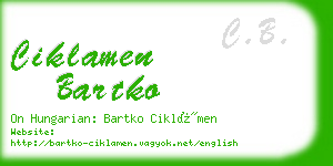 ciklamen bartko business card